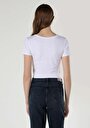 thumb-Slim Fit Yuvarlak Yaka Düz Kadın Beyaz Kısa Kol Tişört