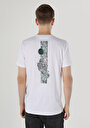 thumb-Regular Fit Yuvarlak Yaka Baskılı Erkek Beyaz Kısa Kol Tişört