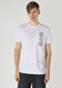 thumb-Regular Fit Yuvarlak Yaka Baskılı Erkek Beyaz Kısa Kol Tişört