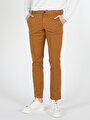 thumb-Slim Fit Orta Bel Düz Paça Erkek Sari  Pantolon