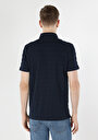 thumb-Regular Fit Polo Yaka Jakarlı Erkek Lacivert Kısa Kol Tişört