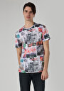 thumb-Regular Fit Yuvarlak Yaka Baskılı Erkek Çok Renkli Kısa Kol Tişört