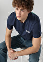 thumb-Regular Fit Yuvarlak Yaka  Erkek Lacivert Kısa Kol Tişört