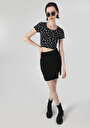 thumb-Slim Fit Düz  Kadın Siyah Etek