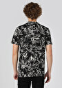 thumb-Regular Fit Yuvarlak Yaka Baskılı Erkek Siyah Kısa Kol Tişört