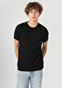thumb-Regular Fit Yuvarlak Yaka Düz Erkek Siyah Kısa Kol Tişört
