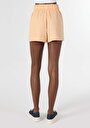 thumb-Regular Fit Düşük Bel  Kadın Turuncu Şort