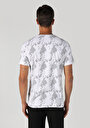 thumb-Regular Fit Yuvarlak Yaka Baskılı Erkek Beyaz Kısa Kol Tişört