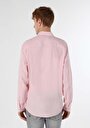 thumb-Comfort Fit Shirt Neck Düz Erkek Pembe Uzun Kol Gömlek