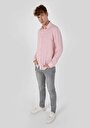 thumb-Comfort Fit Shirt Neck Düz Erkek Pembe Uzun Kol Gömlek