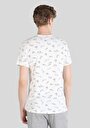 thumb-Regular Fit Yuvarlak Yaka Baskılı Erkek Beyaz Kısa Kol Tişört