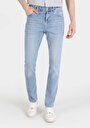 thumb-Straight Fit Düşük Bel Düz Paça Erkek İndigo Jean Pantolon