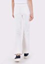 thumb-Regular Fit Orta Bel Bootcut Kadın Beyaz Jean Pantolon