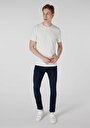thumb-Regular Fit Yuvarlak Yaka  Erkek Beyaz Kısa Kol Tişört