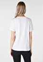 thumb-Regular Fit Yuvarlak Yaka  Kadın Beyaz Kısa Kol Tişört