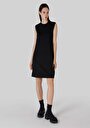 thumb-Slim Fit Düz Kadın Siyah Kolsuz Elbise