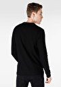 thumb-Regular Fit Yuvarlak Yaka Düz Erkek Siyah Uzun Kol Örme Tişört