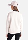 thumb-Regular Fit Yuvarlak Yaka Baskılı Kadın Bej Sweatshirt
