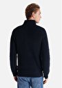 thumb-Slim Fit Turtle Neck Jakarlı Erkek Lacivert Kazak