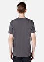 thumb-Regular Fit Yuvarlak Yaka Düz Erkek Antrasit Kısa Kol Tişört