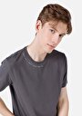 thumb-Regular Fit Yuvarlak Yaka Düz Erkek Antrasit Kısa Kol Tişört