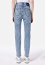 thumb-Slim Fit Orta Bel Düz Paça Kadın İndigo Jean Pantolon