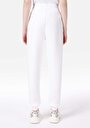 thumb-Slim Fit Orta Bel Baskılı Kadın Beyaz Eşofman Altı