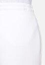 thumb-Slim Fit Orta Bel Baskılı Kadın Beyaz Eşofman Altı