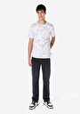 thumb-Regular Fit Yuvarlak Yaka Baskılı Erkek Beyaz Kısa Kol Tişört