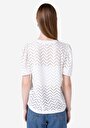 thumb-Regular Fit Yuvarlak Yaka  Kadın Beyaz Kısa Kol Tişört
