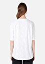 thumb-Regular Fit Yuvarlak Yaka  Kadın Beyaz Kısa Kol Tişört