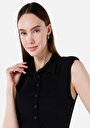thumb-Slim Fit  Kadın Siyah Kolsuz Elbise