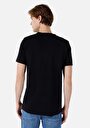 thumb-Regular Fit Yuvarlak Yaka Düz Örme Cepsiz Erkek Siyah Kısa Kol Tişört
