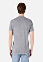 thumb-Regular Fit Yuvarlak Yaka Örme Erkek Gri Kısa Kol Tişört