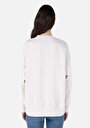 thumb-Comfort Fit Kadın Baskılı Beyaz Sweatshirt