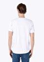 thumb-Regular Fit Yuvarlak Yaka Jakarlı Erkek Beyaz Kısa Kol Tişört