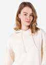 thumb-Ekru Kadın Sweatshirt