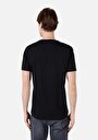 thumb-Regular Fit Yuvarlak Yaka Baskılı Erkek Siyah Kısa Kol Tişört