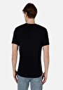 thumb-Regular Fit Yuvarlak Yaka  Erkek Siyah Kısa Kol Tişört