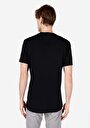 thumb-Comfort Fit Yuvarlak Yaka Düz Erkek Siyah Kısa Kol Tişört