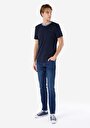 thumb-Regular Fit Yuvarlak Yaka Düz Erkek Lacivert Kısa Kol Tişört