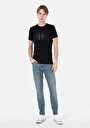 thumb-Slim Fit Yuvarlak Yaka Düz Erkek Siyah Kısa Kol Tişört
