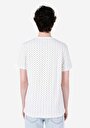 thumb-Regular Fit Yuvarlak Yaka Baskılı Erkek Beyaz Kısa Kol Tişört