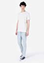 thumb-Regular Fit Yuvarlak Yaka Baskılı Erkek Beyaz Kısa Kol Tişört