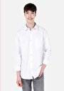 thumb-Regular Fit Shirt Neck Düz Erkek Beyaz Uzun Kol Gömlek
