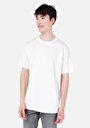 thumb-Comfort Fit Yuvarlak Yaka Düz Erkek Beyaz Kısa Kol Tişört