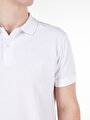 thumb-Regular Fit Polo Yaka Düz Erkek Beyaz Kısa Kol Örme Tişört