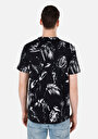 thumb-Regular Fit Yuvarlak Yaka Baskılı Erkek Siyah Kısa Kol Tişört