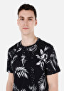 thumb-Regular Fit Yuvarlak Yaka Baskılı Erkek Siyah Kısa Kol Tişört
