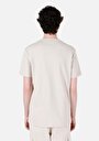 thumb-Regular Fit Yuvarlak Yaka Jakarlı Erkek Bej Kısa Kol Tişört